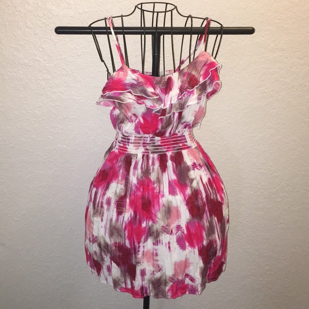 Pink and white sun dress